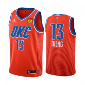 Maillot Basket Homme Oklahoma City Thunder Ousmane Dieng 13 2022-23 Jordan Statement Edition Orange Swingman